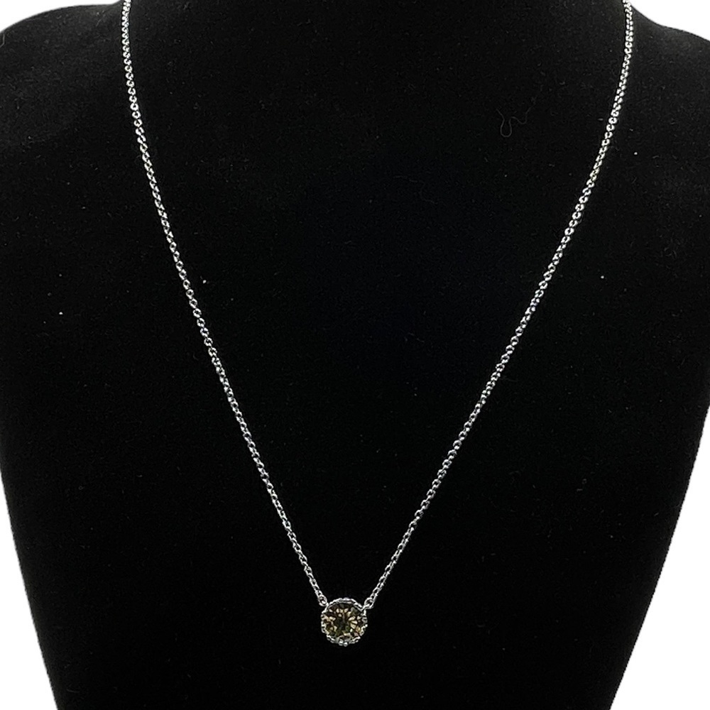 Yalong crown necklace with yellow stone NIB